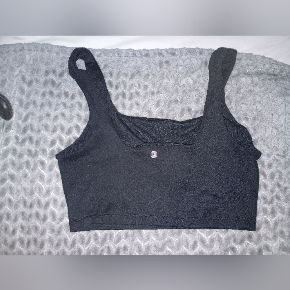 Athleta Black Longline Layered Sports Bra – Size Small - Picture 5 of 5